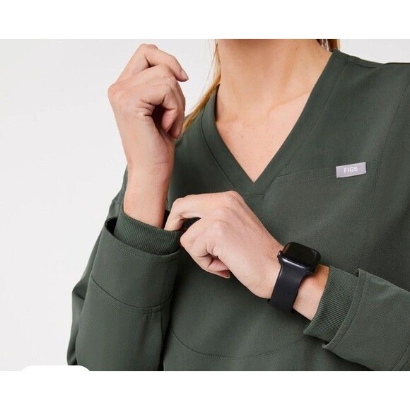 Figs Scrubs Set Womens XS Halle V-Neck Long Sleeve Tunic Top Zamora Joggers - Picture 15 of 15